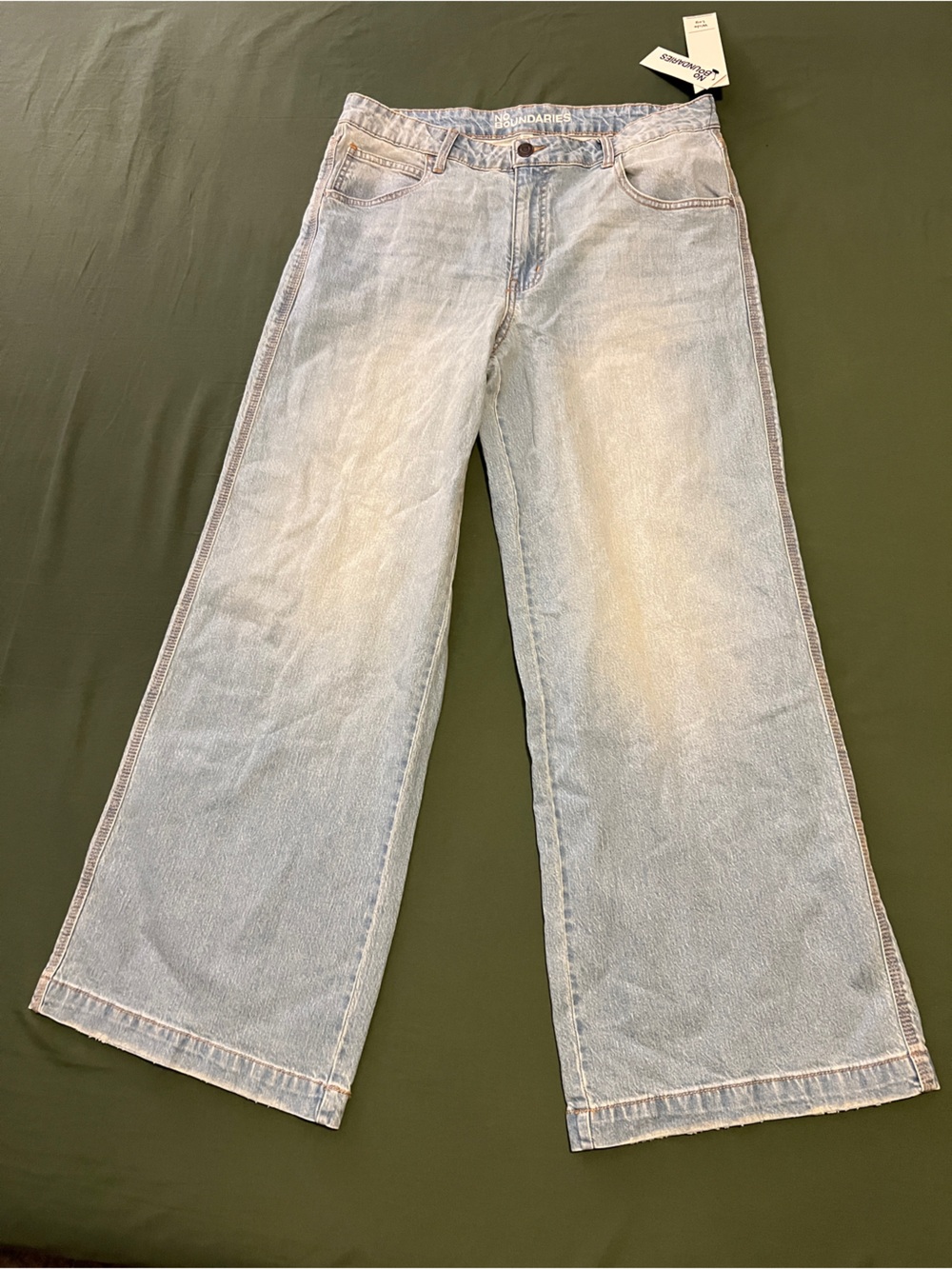 Light Blue Wide-Leg Mid Rise Jeans Size 12